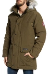 Canada Goose Langford Fusion Fit Parka With Genuine Coyote Fur Trim In Military Green