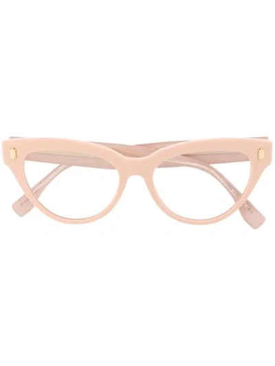 Fendi Clear Cat-eye Glasses In Pink