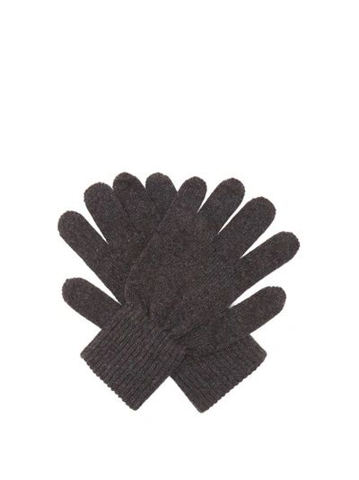 A.p.c. Merino Wool And Cashmere-blend Gloves In Grey