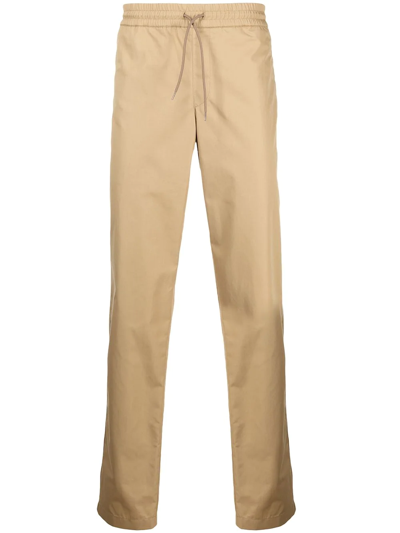 A.p.c. Raphael Slim-fit Cotton And Linen-blend Twill Chinos In Neutrals