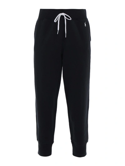 Polo Ralph Lauren Logo Embroidery Tracksuit Bottoms In Black