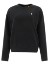 Polo Ralph Lauren Polo Pony-embroidered Rib-trimmed Sweatshirt In Black