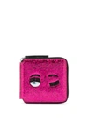 Chiara Ferragni Flirting Glitter Wallet In Fuchsia In Pink