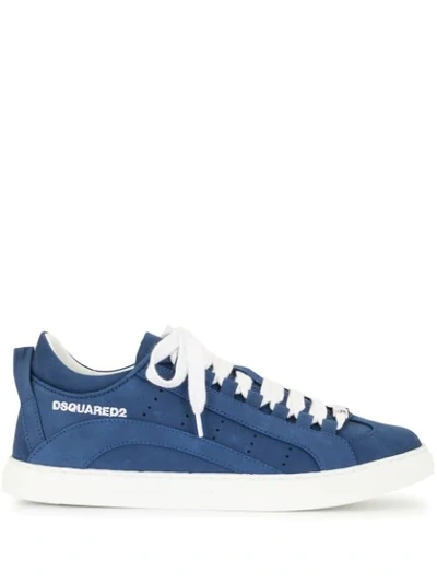 Dsquared2 Logo Lace-up Low-top Sneakers In Blue