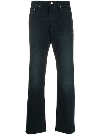 Ps By Paul Smith Over-dye Straight-leg Jeans In Blue