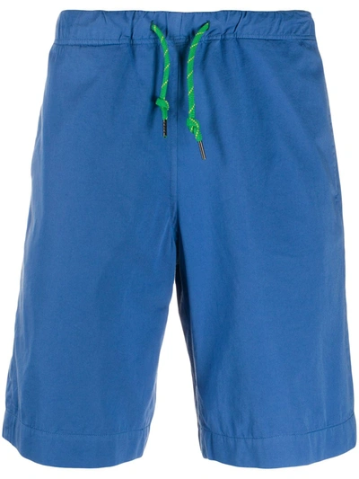 Ps By Paul Smith Cotton Drawstring-waist Shorts In Blue