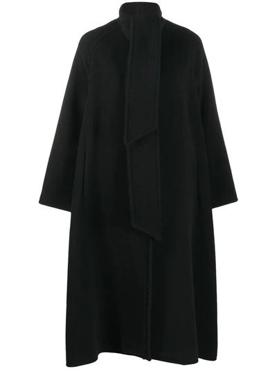 Gianluca Capannolo Oversized Dropped Shoulder Coat In Black