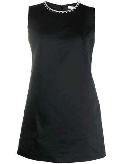 Area Heart-cut Out Crystal Mini Dress In Black