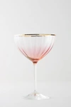Anthropologie Waterfall Coupe Glass By  In Pink Size Coupe Stem