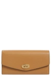 Mulberry Darley Continental Leather Wallet In Sable