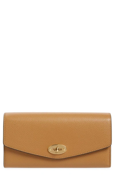 Mulberry Darley Continental Leather Wallet In Sable