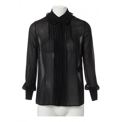 Pre-owned Saint Laurent Black Silk  Top