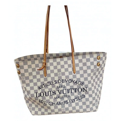 Pre-owned Louis Vuitton Neverfull Beige Cloth Handbag