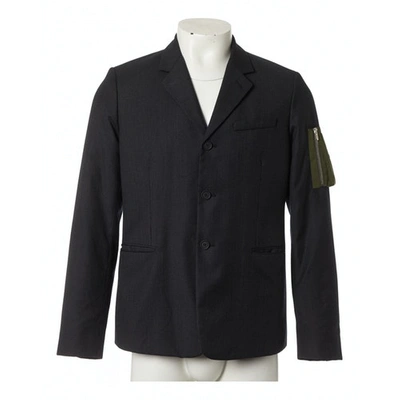 Pre-owned Dior Wool Jacket In Anthracite