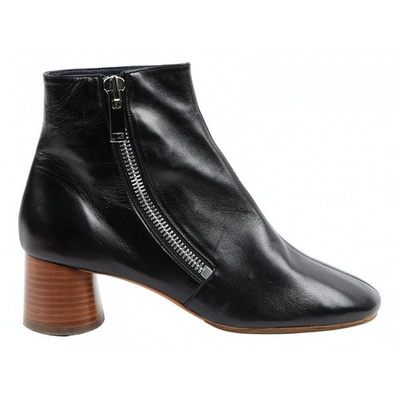 Pre-owned Celine Black Leather Ankle Boots