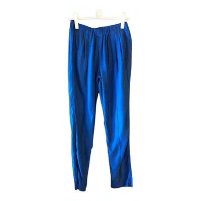 Pre-owned Forte Forte Trousers In Blue