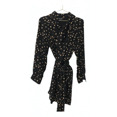 Pre-owned Isabel Marant Silk Mid-length Dress In Black