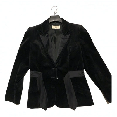 Pre-owned Valentino Black Cotton Jacket