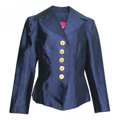 Pre-owned Christian Lacroix Silk Blazer In Blue