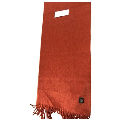 Pre-owned Loro Piana Orange Cashmere Scarf & Pocket Squares