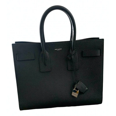 Pre-owned Saint Laurent Sac De Jour Black Leather Handbag