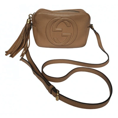 Pre-owned Gucci Soho Beige Leather Handbag