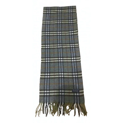 Pre-owned Burberry Green Wool Scarf