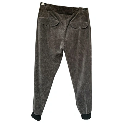 Pre-owned Giorgio Armani Black Cotton Trousers