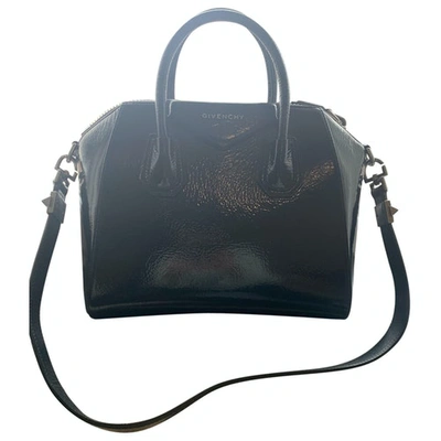 Pre-owned Givenchy Antigona Blue Patent Leather Handbag