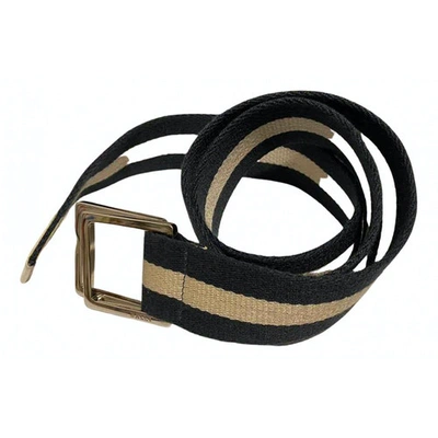 Pre-owned Bally Cloth Belt In Navy