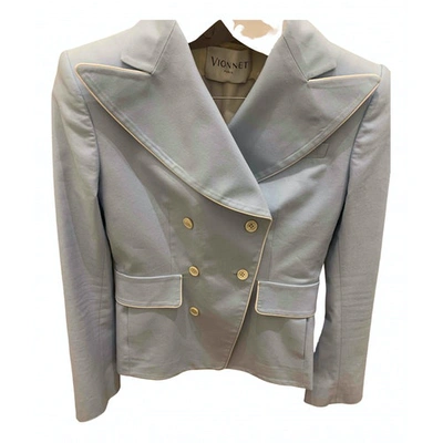 Pre-owned Vionnet Turquoise Cotton Jacket