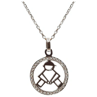 Pre-owned Chaumet White Gold Necklace In Silver