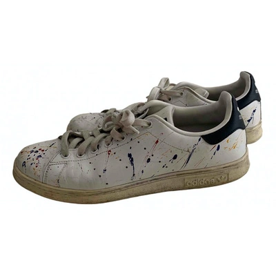 Pre-owned Adidas Originals Stan Smith Leather Low Trainers In Multicolour