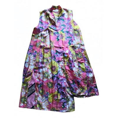 Pre-owned Circus Hotel Silk Maxi Dress In Multicolour