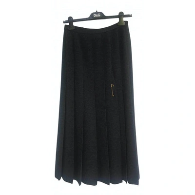 Pre-owned Jean Paul Gaultier Anthracite Wool Skirt