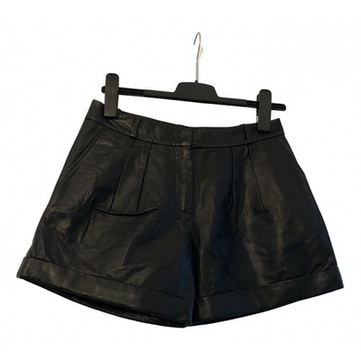 Pre-owned Claudie Pierlot Black Leather Shorts