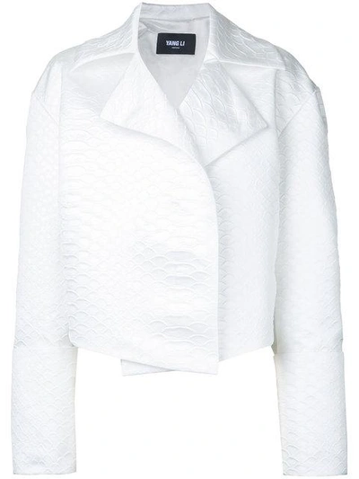 Yang Li Cropped Jacket - White