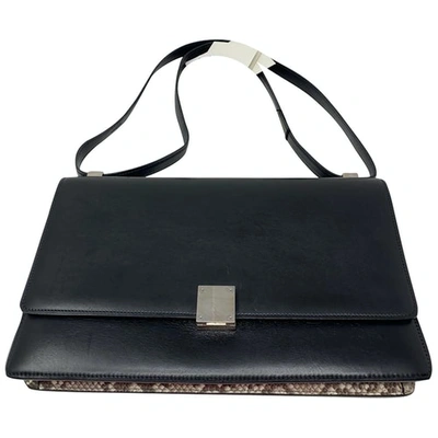 Pre-owned Celine Case Flap Leather Handbag In Black
