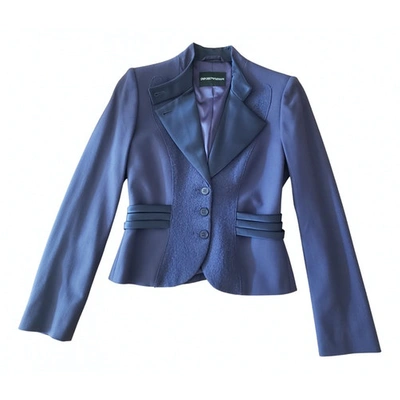 Pre-owned Emporio Armani Wool Jacket In Purple