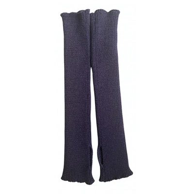 Pre-owned Miu Miu Purple Wool Gloves