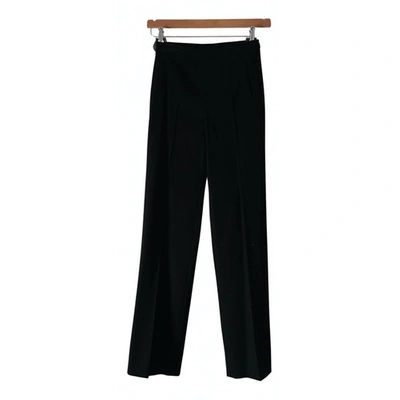 Pre-owned Max Mara Cloth Straight Trousers In Black