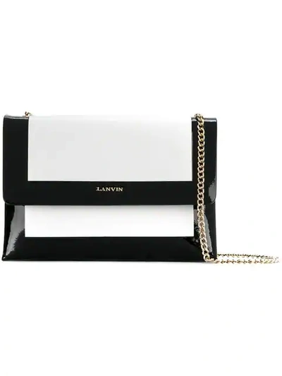 Lanvin Mini Leather Crossbody Bag In Optic White