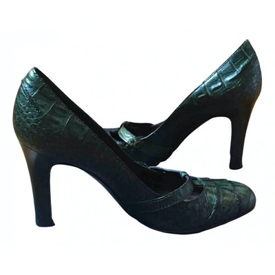 Pre-owned Alberta Ferretti Leather Heels In Green