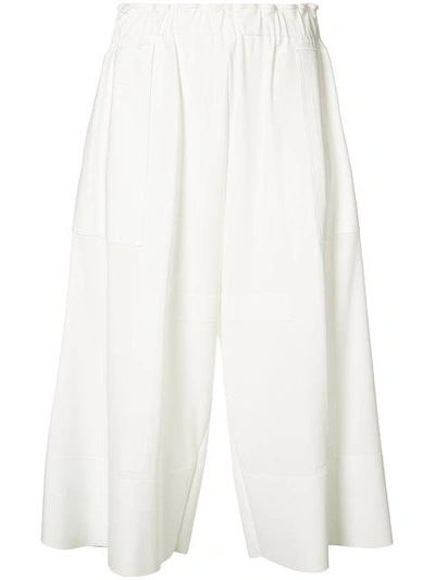 Issey Miyake Cosmic Ripple High-rise Woven Trousers In White