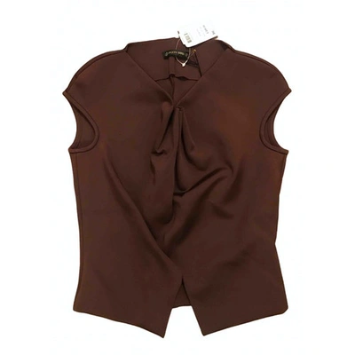 Pre-owned Plein Sud Jersey Top In Brown