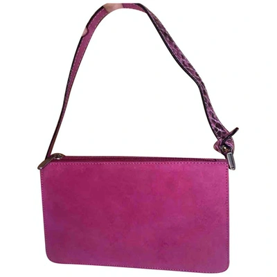 Pre-owned Saks Fifth Avenue Pink Python Handbag
