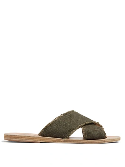 Ancient Greek Sandals Thais Crisscross Sandals, Khaki In Khaki Natural