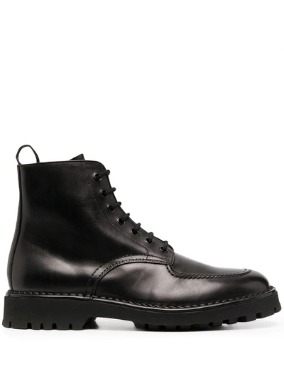 Kenzo Lace-up Ankle Boots In Black