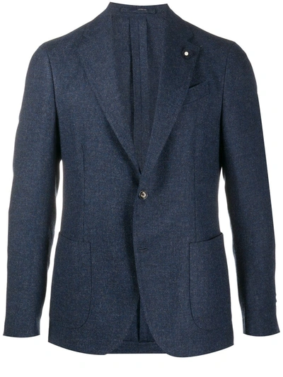 Lardini Single-breasted Blazer In Blue