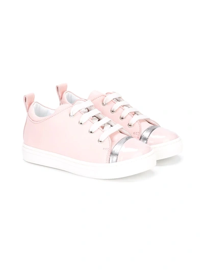 Lanvin Kids' Classic Lace-up Trainers In Pink